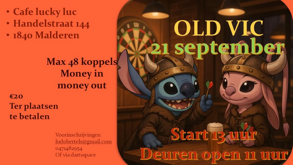 Tournament logo or poster Koppeltornooi Old Vic | Cafe Lucky Luc