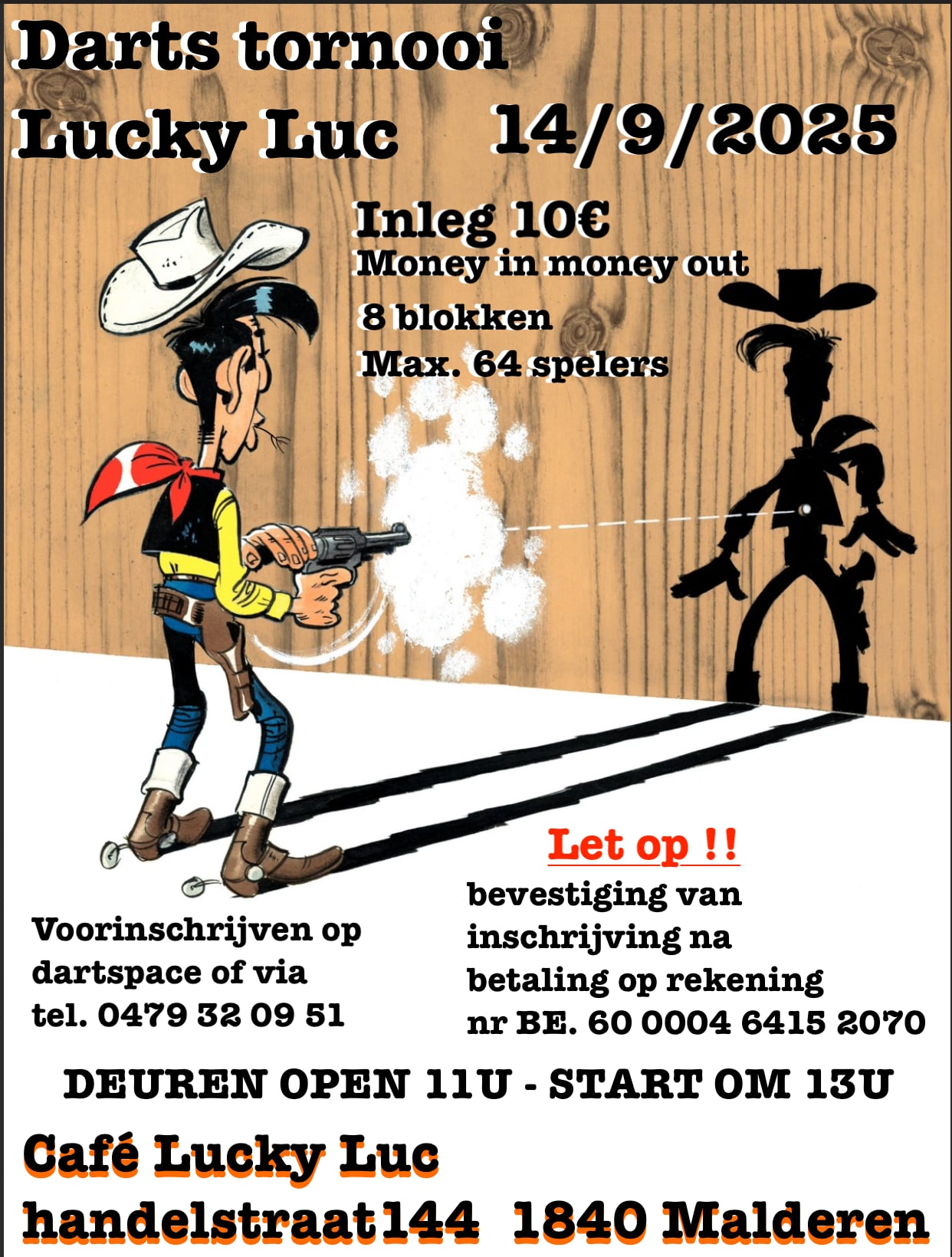 Tournament logo or poster Maandelijks tornooi Lucky Luc | Cafe Lucky Luc